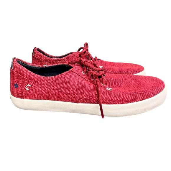 Sperry Bodie Sneaker Shoes size 6 M Big Kids or 8 Women Red Washable Fabric - Picture 1 of 10